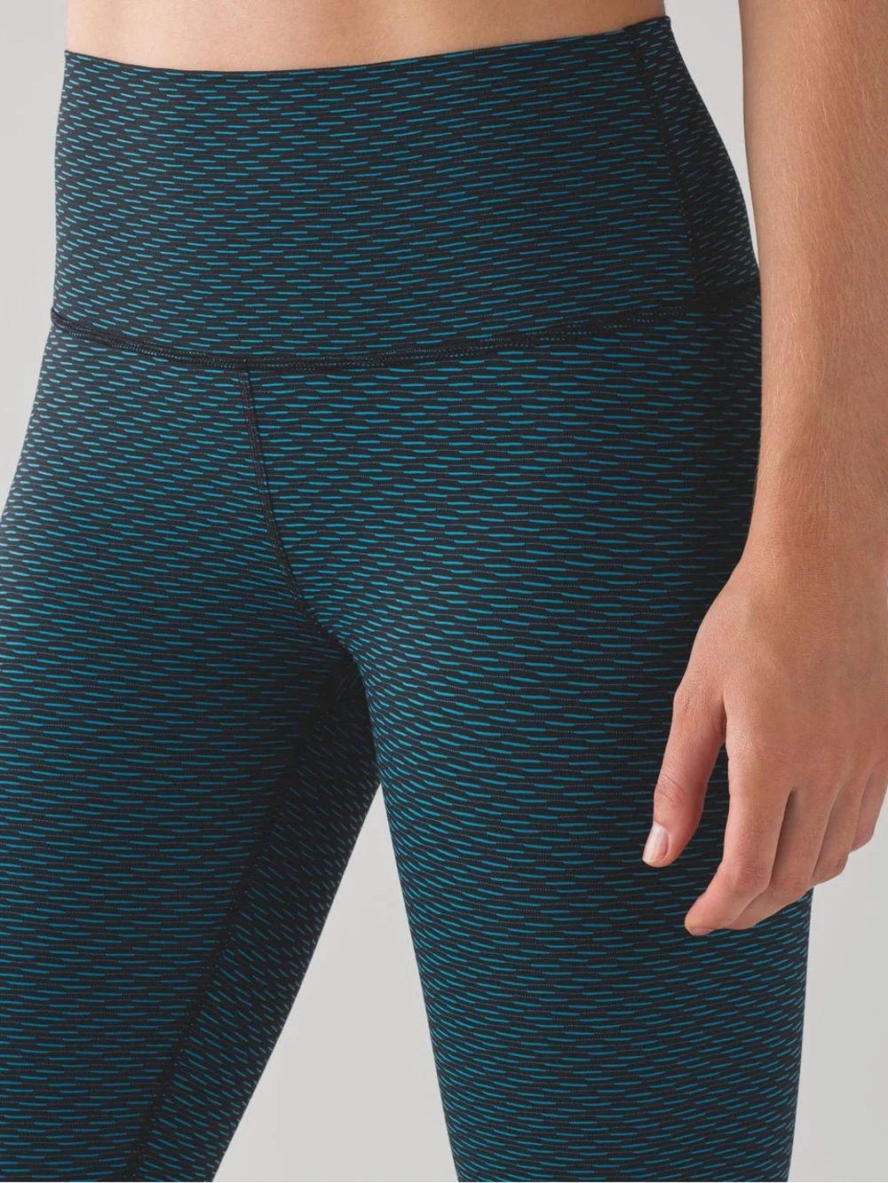 ✨ Lululemon High Times Pant Score Jacquard Black Indian Ocean Leggings Size 4